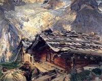 (image for) Handmade Oil painting for home canvas, oil painting framed canvas for living room John Singer Sargenti's art Brenva Glacier 1908